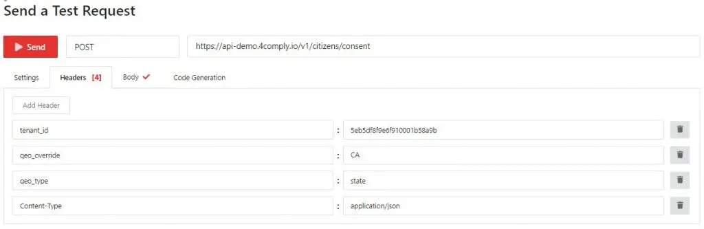 comply add consent test request