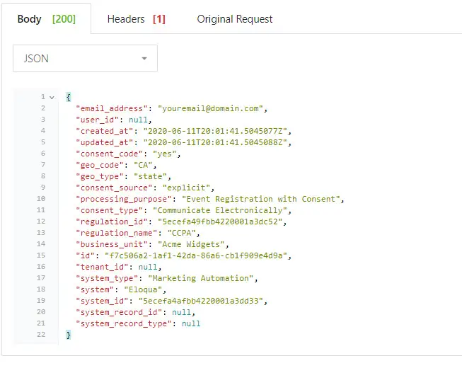 comply add consent test request response